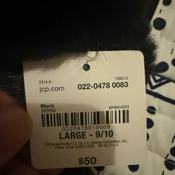 NWT Size 9/10 Arizona Jean Company Women's Black Plush Slippers - Picture 4 of 4